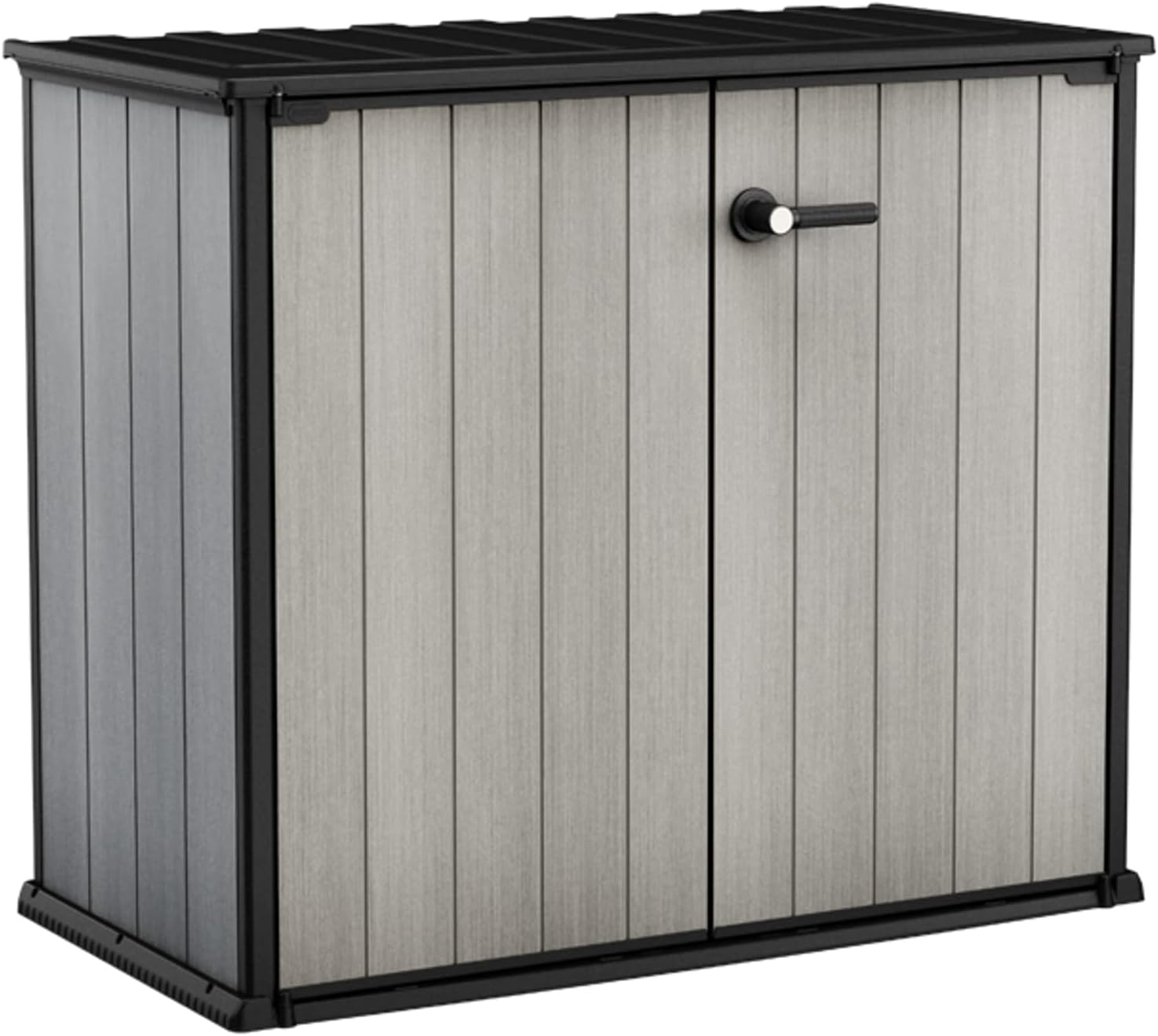 Keter Patio Store 4.6 x 4.0 ft. Resin Outdoor Storage Shed with Paintable and Drillable Walls for Customization-Perfect for Yard Tools and Pool Toys