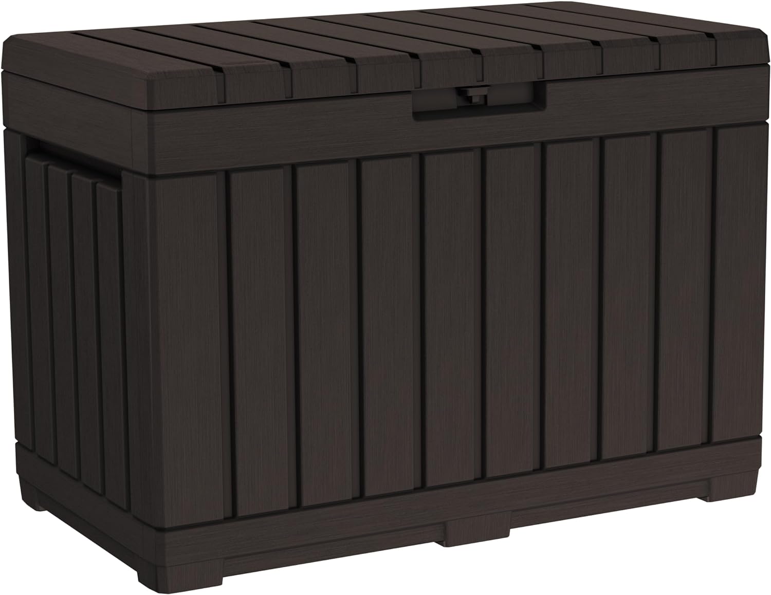 Keter Kentwood 50 Gallon Resin Deck Box-Organization and Storage for Patio Cushions