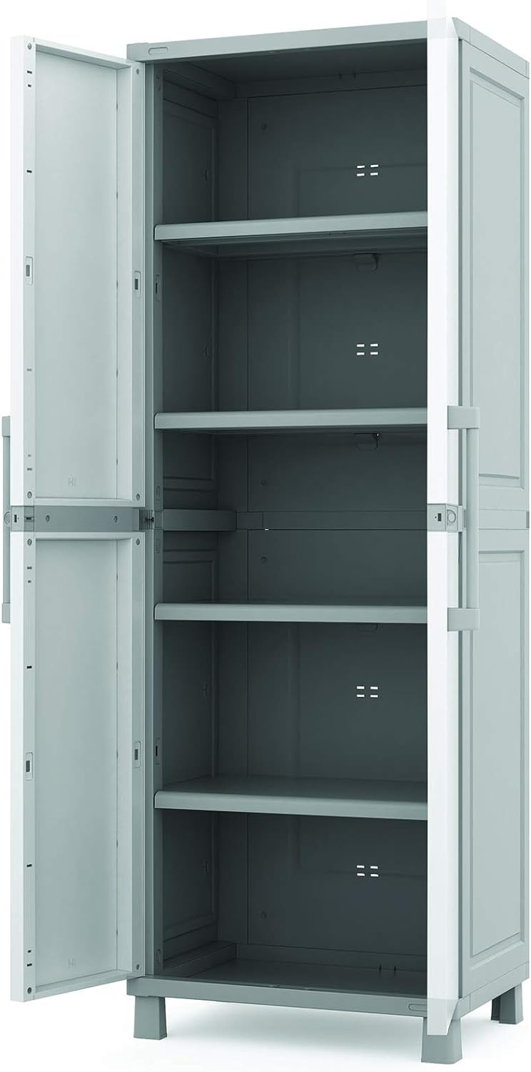 Keter Storage Cabinet with Doors and Shelves for Tool