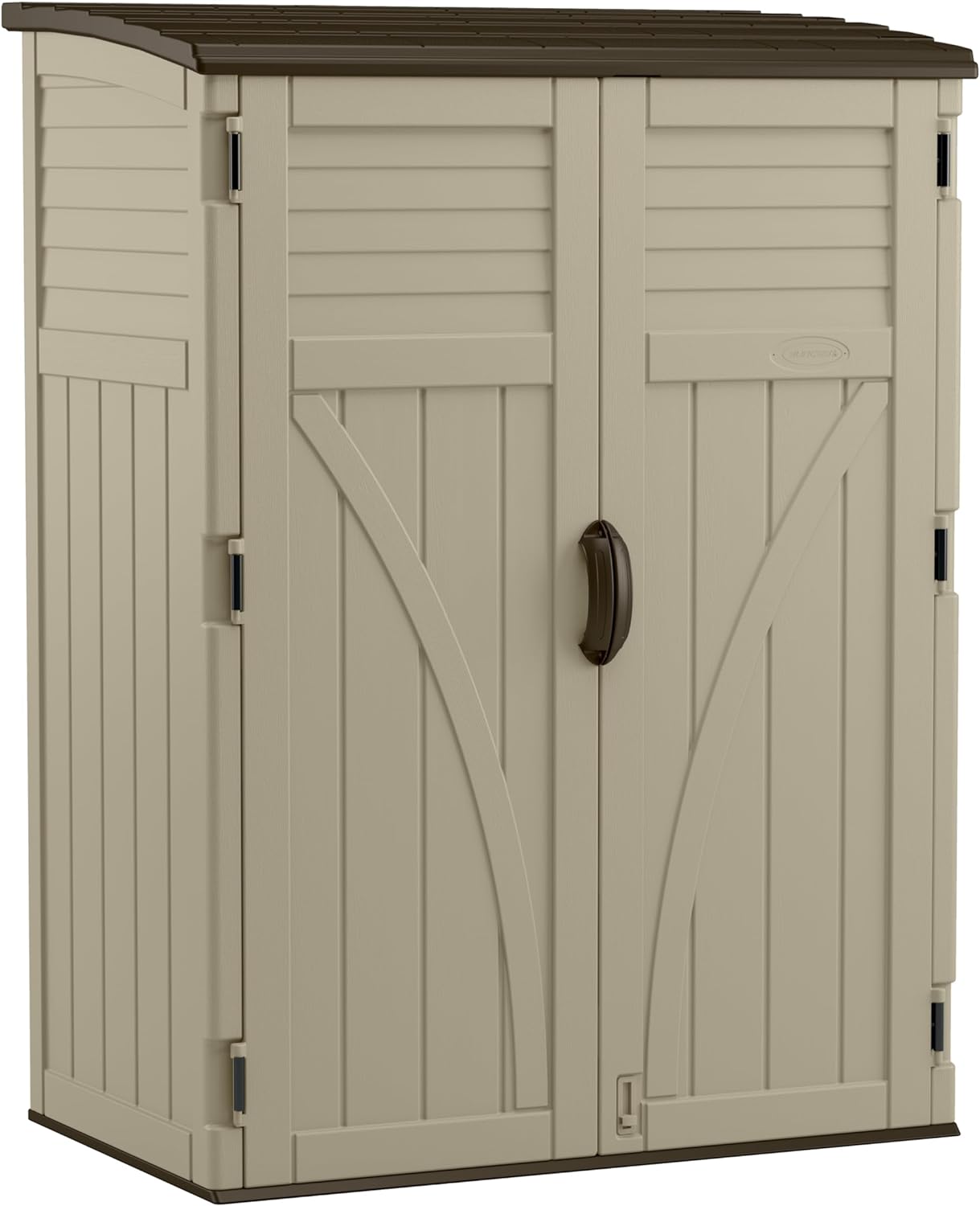 Suncast 54 Cubic Feet Vertical Storage Shed with Durable Plastic Construction