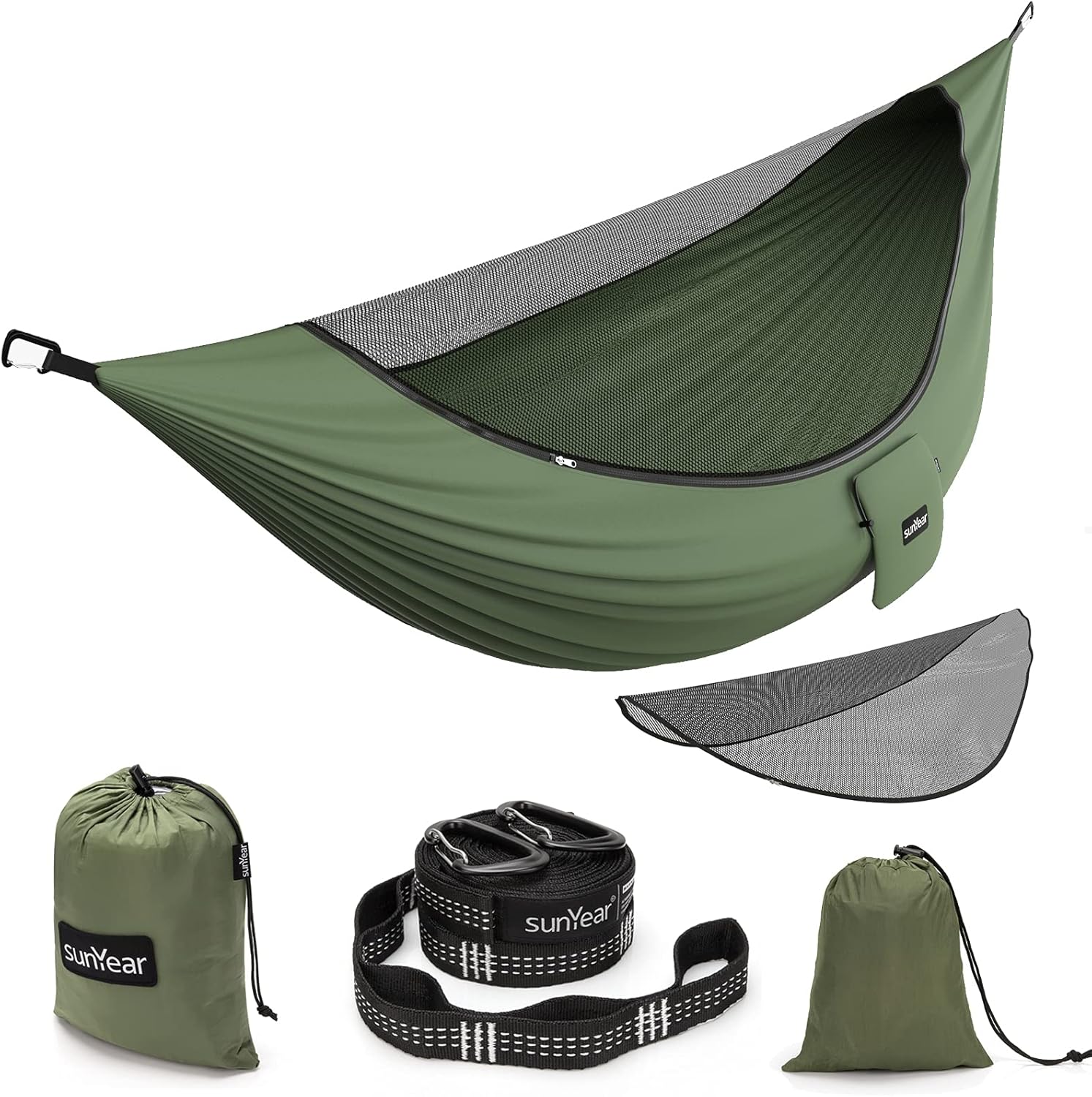 Camping Hammock with Removable No See-Um Net