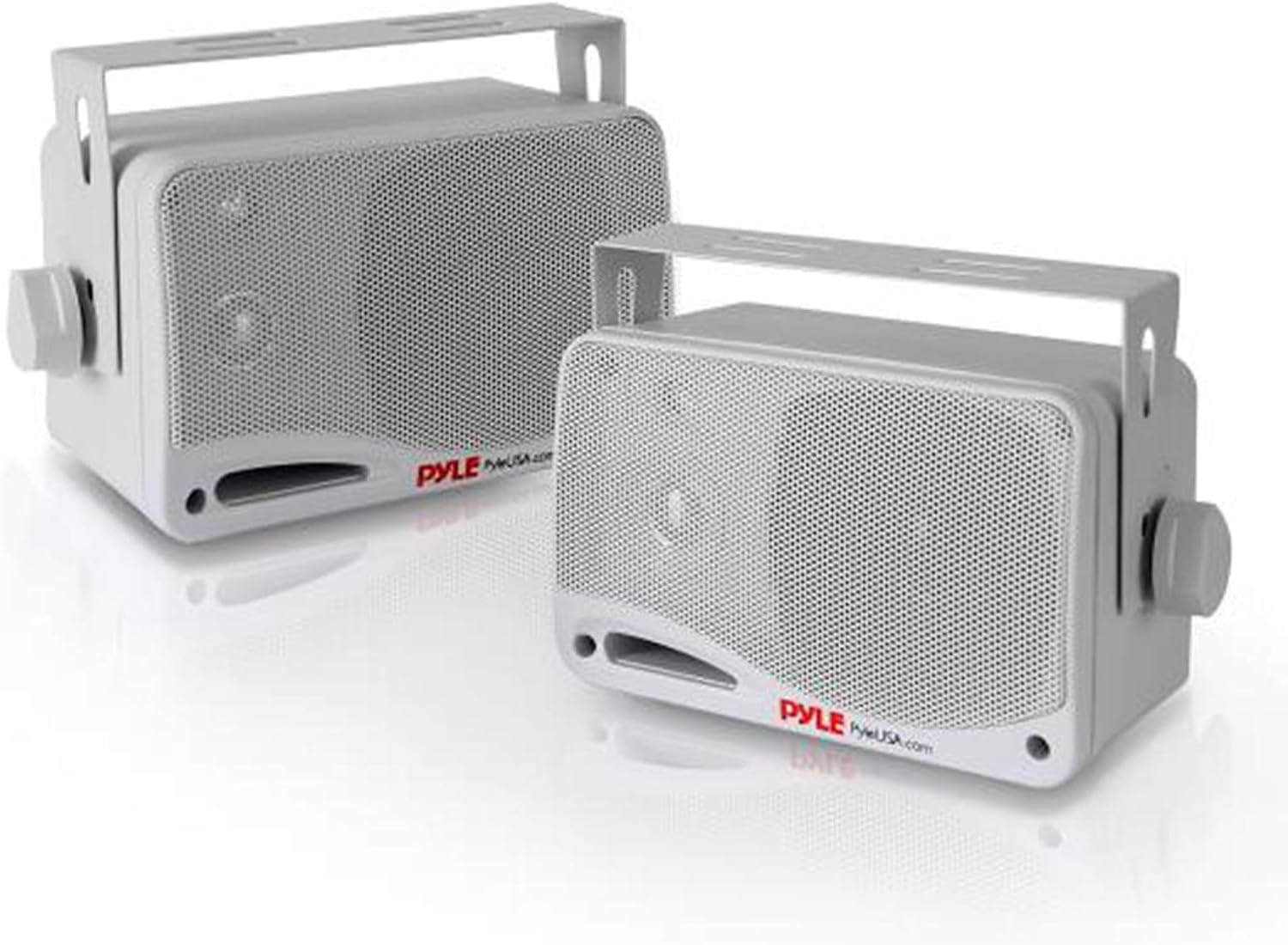 Pyle Outdoor Waterproof Wireless Bluetooth Speaker - 3.5 Inch Pair 3-way Active Passive Weatherproof Wall