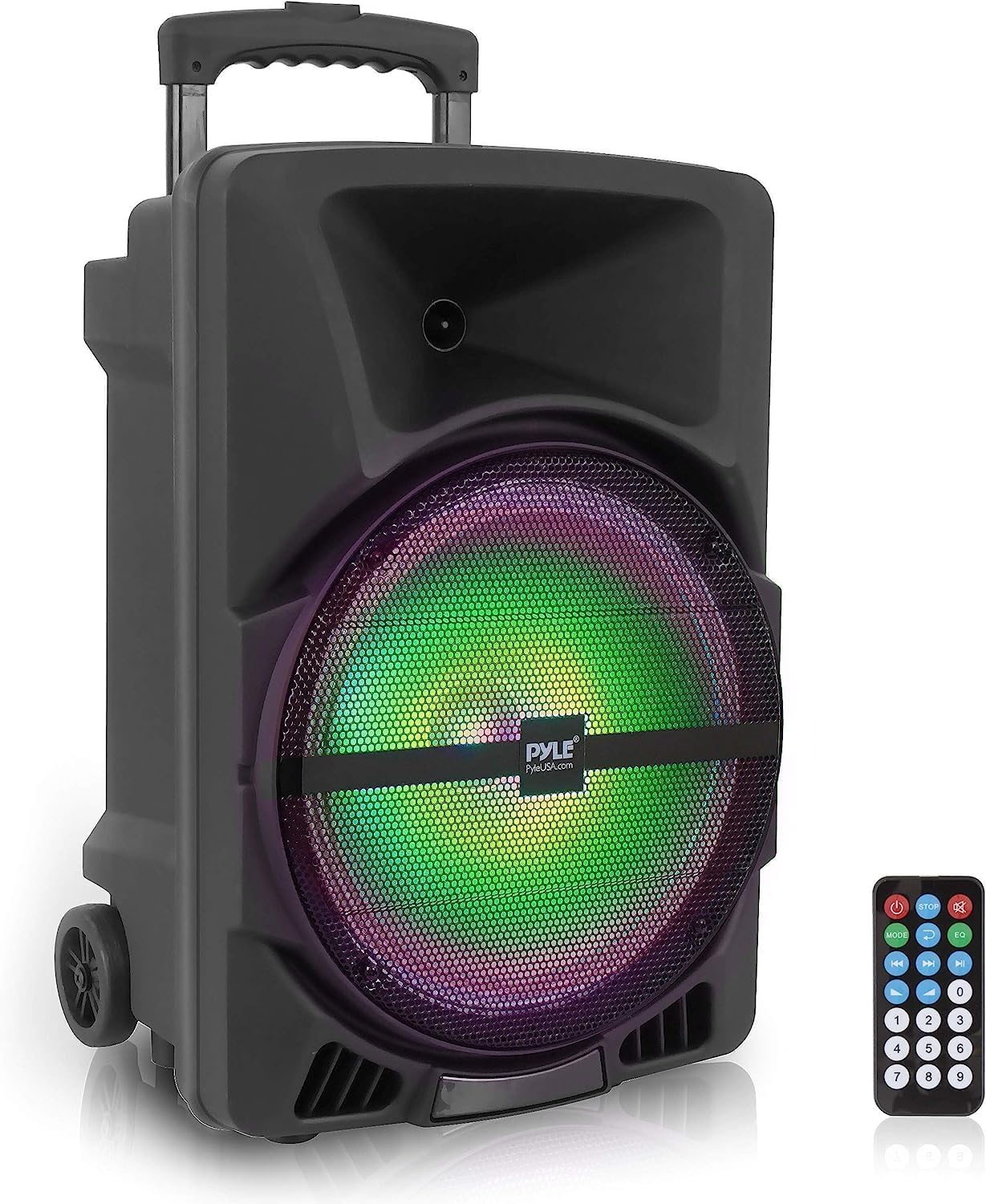 Pyle Wireless Portable PA Speaker System -1200W High Powered Bluetooth Compatible Indoor&Outdoor DJ Sound Stereo Loudspeaker wITH USB MP3 AUX 3.5mm Input