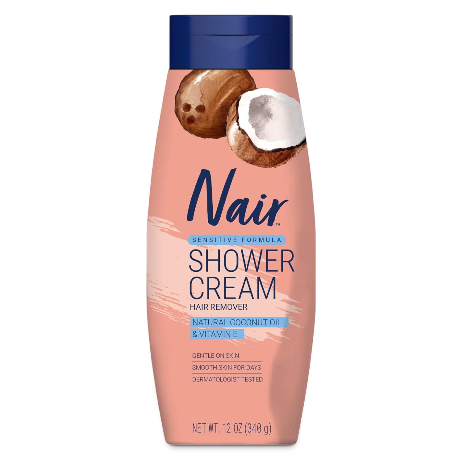 NAIR Sensitive Shower Cream Hair Remover with Natural Coconut Oil and Vitamin E