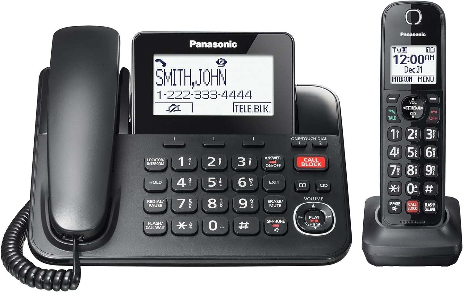 Panasonic Corded/Cordless Phone with Advanced Call Block