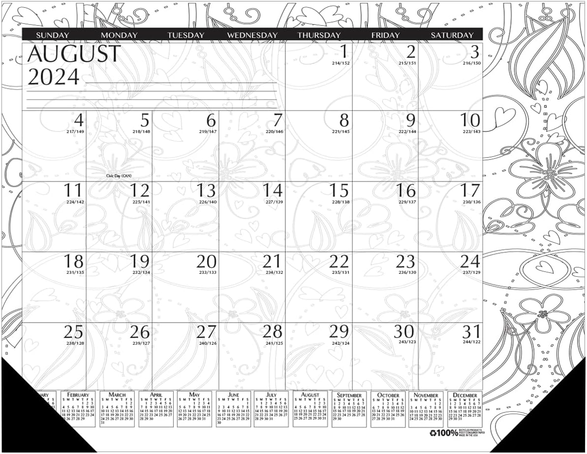 House of Doolittle 2024-2025 Monthly Desk Pad Calendar