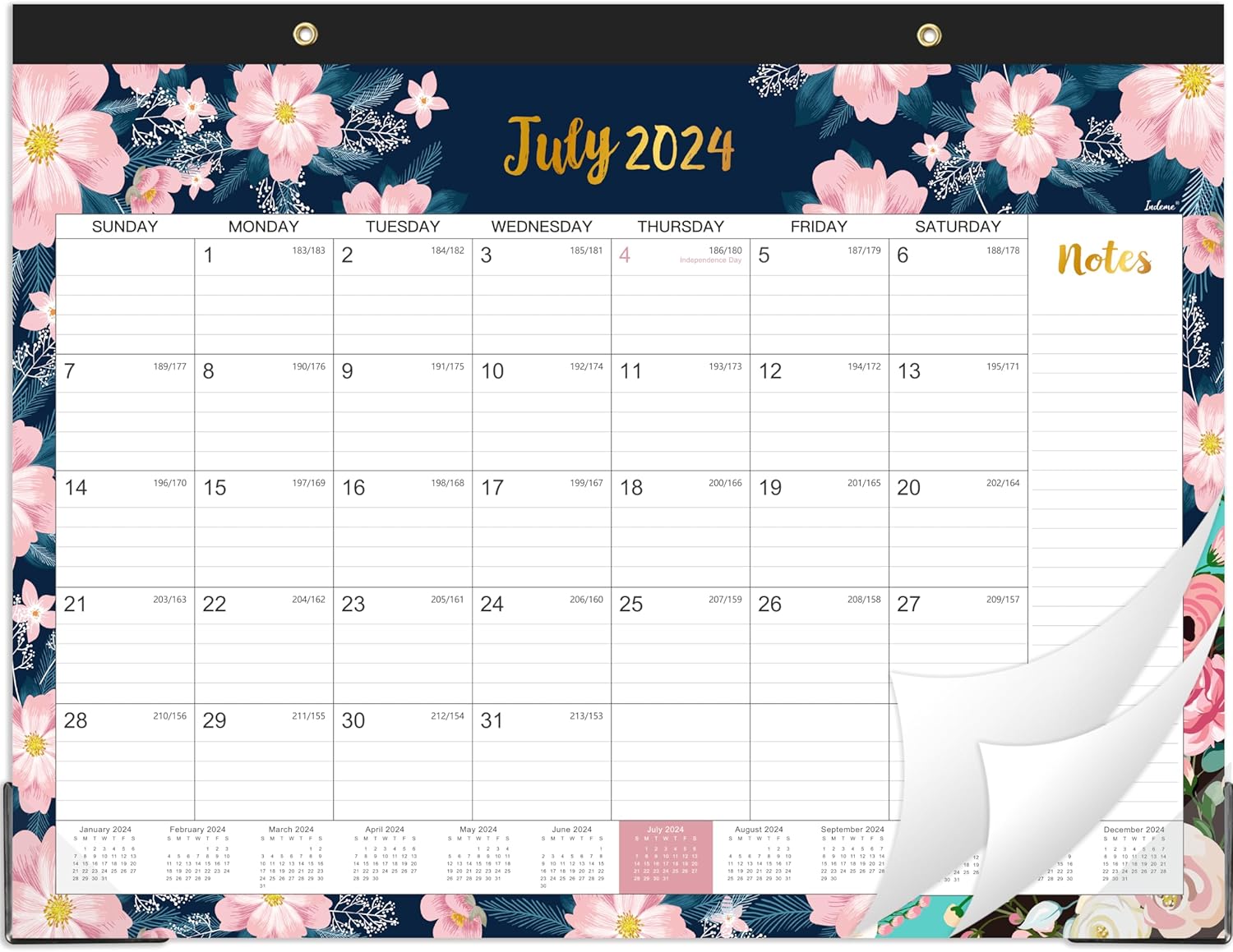 Desk Calendar 2024-2025 - Calendar 2024-2025 from July 2024 - December 2025