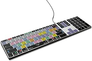 KB Covers - Adobe Premiere Pro Backlit Keyboard in Aluminum - macOS - US - Enhance Video Editing with Color-Grouped Tools - Over 150 Shortcut keys - Boost your Editing Speed and Accuracy