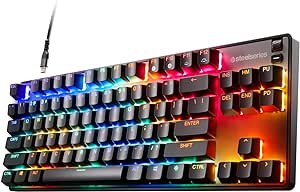 SteelSeries New Apex 9 TKL – HotSwap Optical Mini Keyboard – TKL Esports Design – Optical Switches – RGB Customization – Aluminum Alloy Frame – Double Shot PBT Keycaps