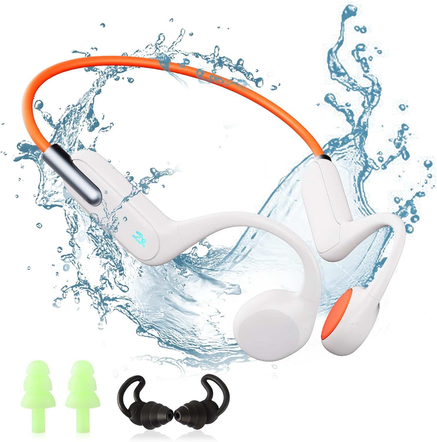 Bone Conduction Headphones IPX8 Waterproof Swimming Headphones Wireless Bluetooth 5.3 earphones Built-in 32G Open Ear Sports Headset with MP3 Player for Underwater