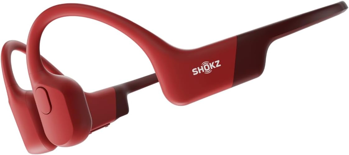 SHOKZ OpenRun (AfterShokz Aeropex) - Open-Ear Bluetooth Bone Conduction Sport Headphones - Sweat Resistant Wireless Earphones for Workouts and Running - Built-in Mic