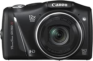 Canon PowerShot SX150 IS 14.1 MP Digital Camera with 12x Wide-Angle Optical Image Stabilized Zoom with 3.0-Inch LCD (Black) (OLD MODEL)