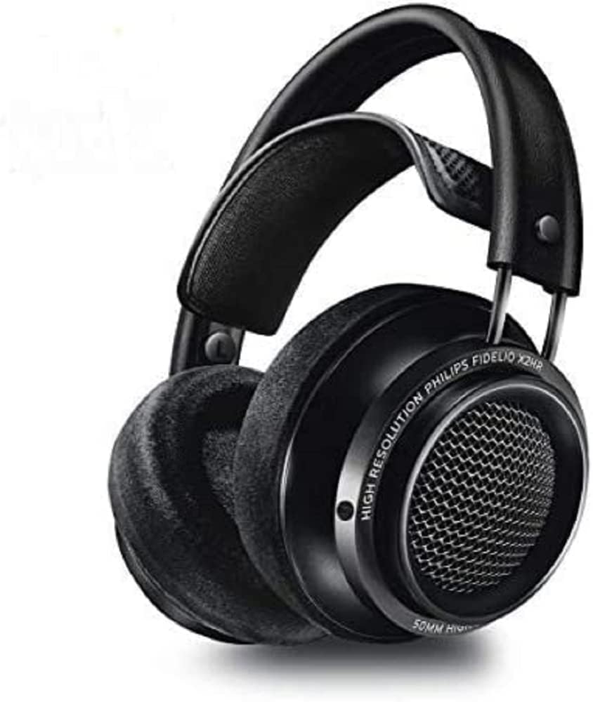 PHILIPS Fidelio X2HR Over The Ear Open Back wired Headphone 50mm Drivers- Black Professional Studio Monitor Headphones with Detachable Cable