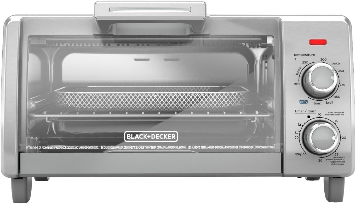 BLACK+DECKER 4-Slice Crisp 'N Bake Air Fry Toaster Oven