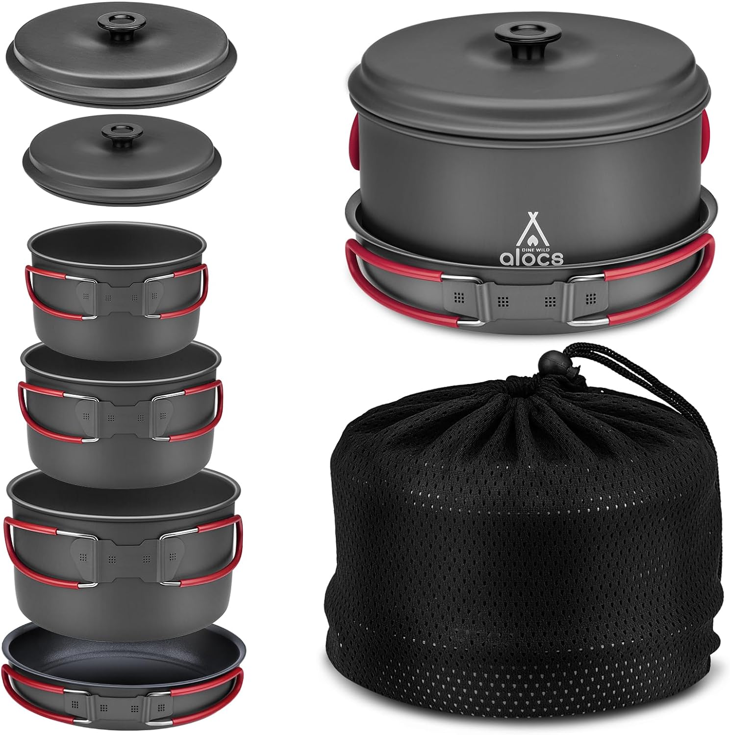 Alocs Camping Cookware Set Camping Gear