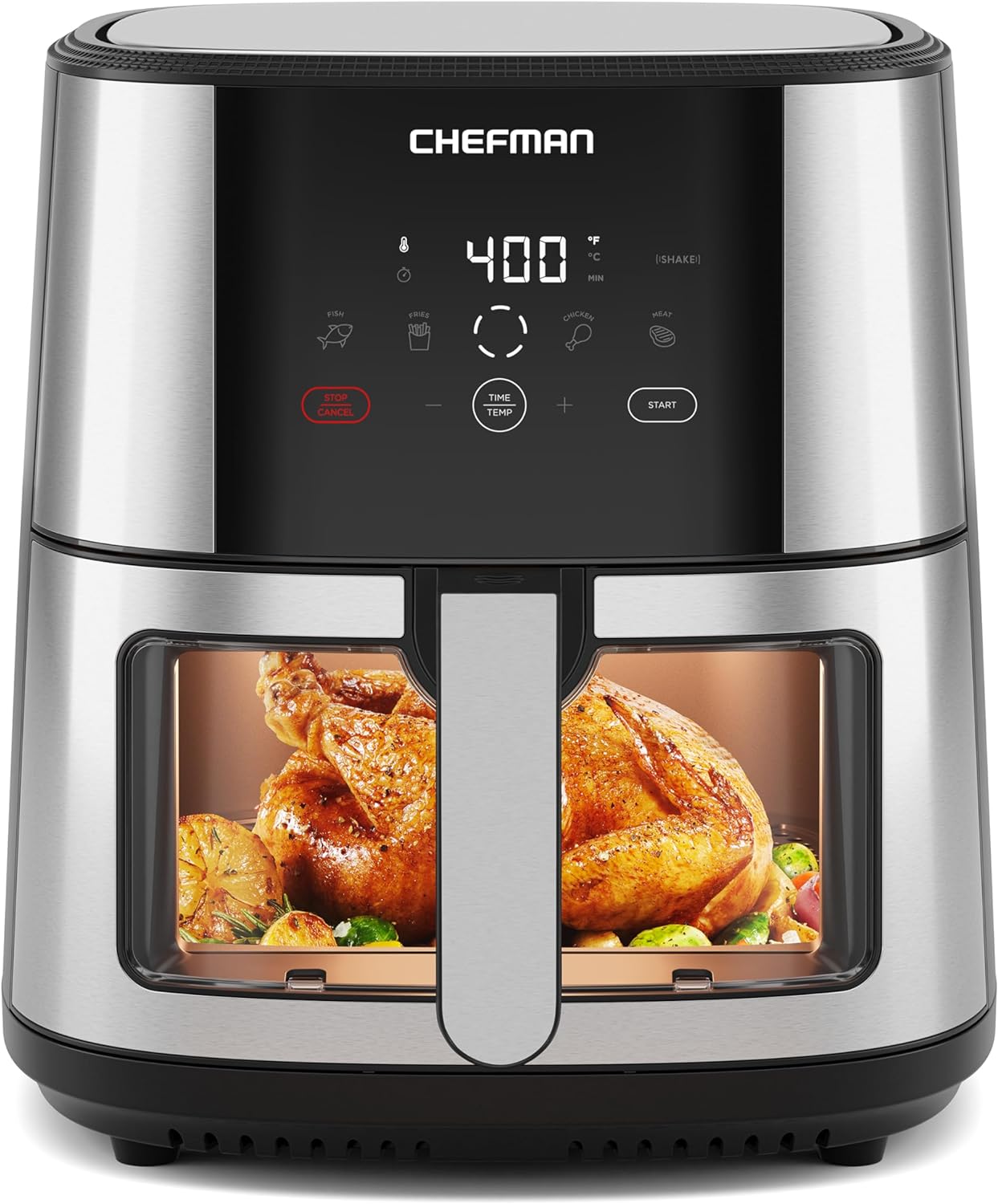 CHEFMAN Easy-View Air Fryer – 8 Qt Family Size with Viewing Window